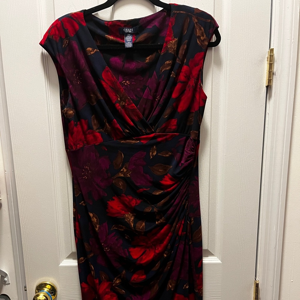Chaps faux wrap dress
